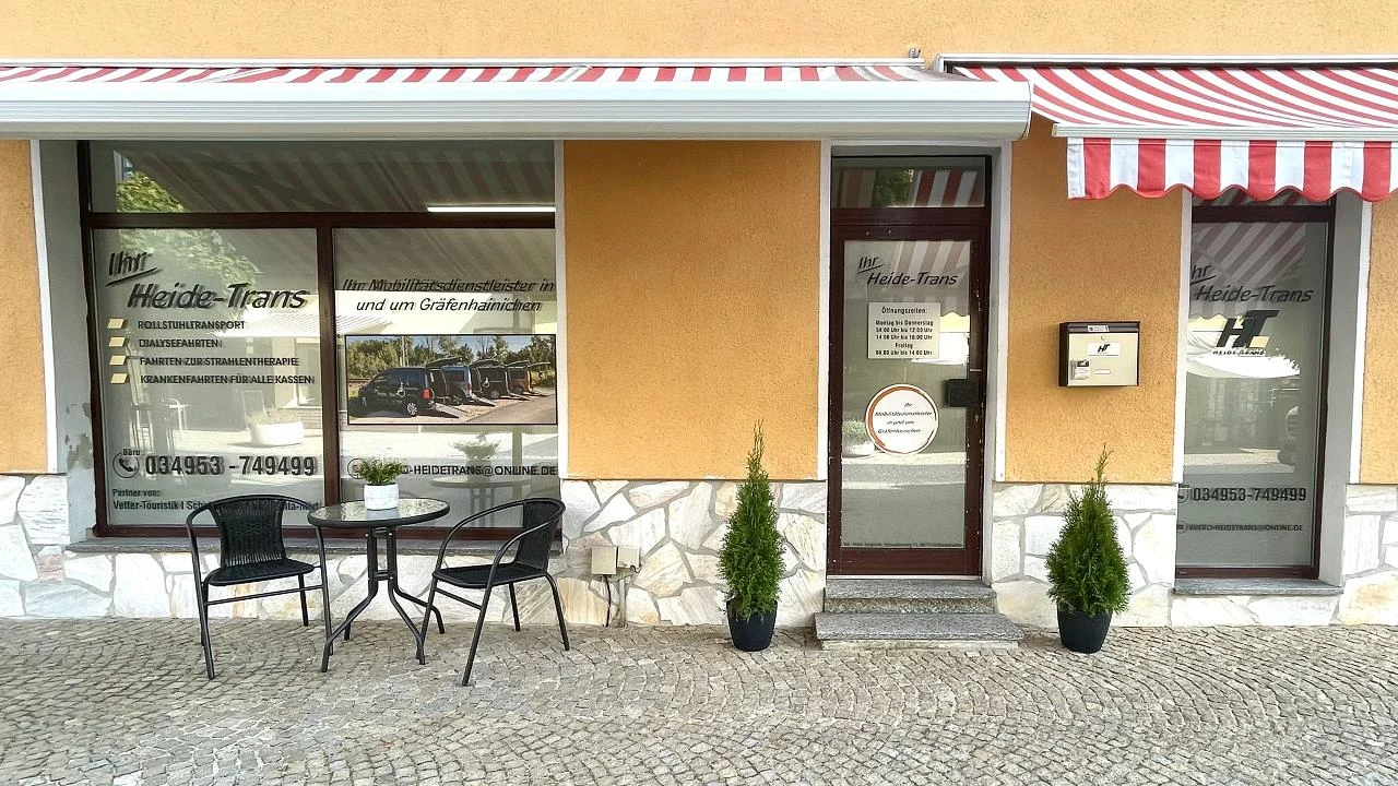 Büro von Heide-Trans in der August-Bebel-Straße in Gräfenhainichen