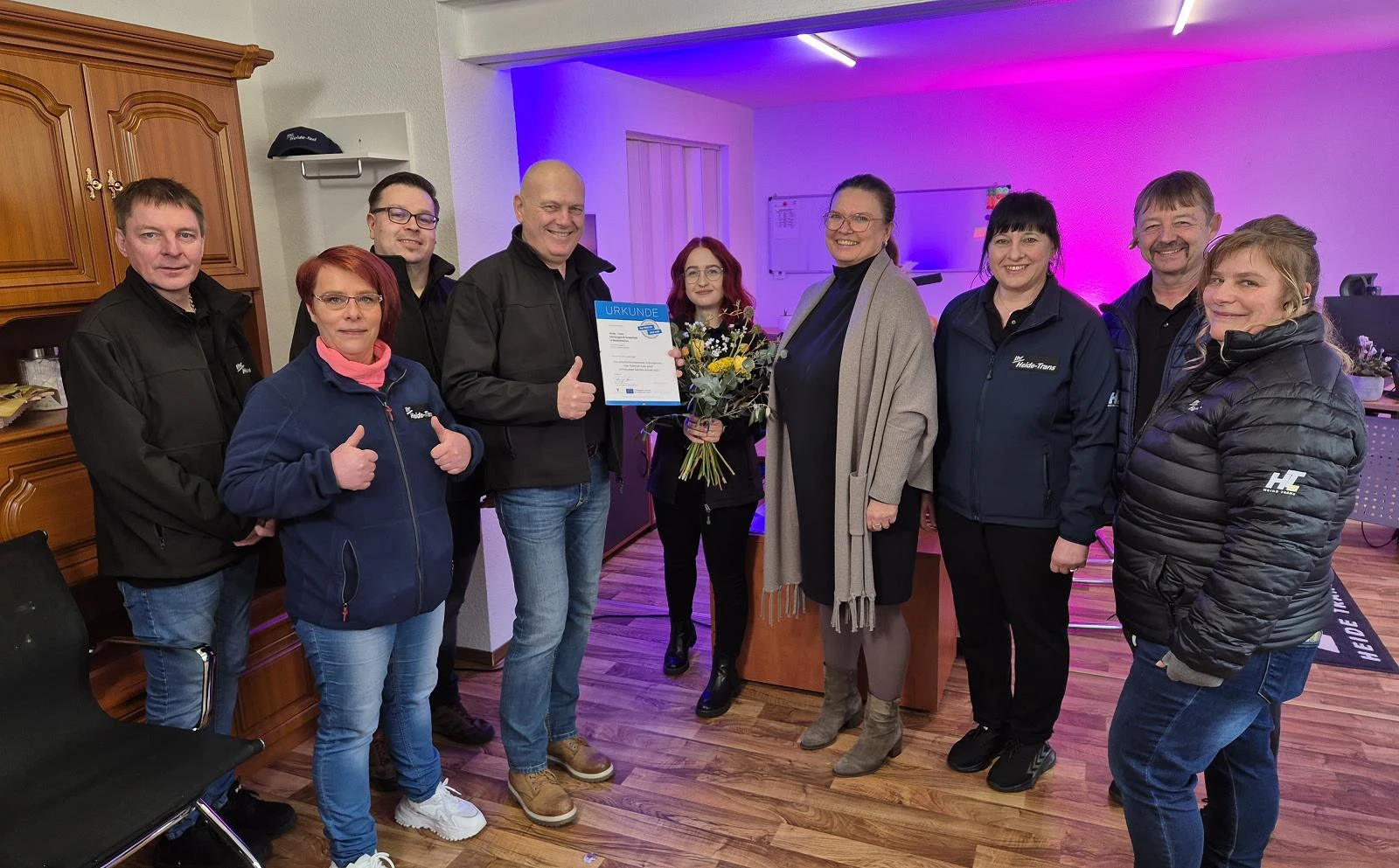 Team von Heide-Trans bei der Preisverleihung Landessiegel Sachsen-Anhalt 2023